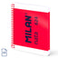 Cuaderno A5 Espiral Tapa Dura Rayado 80H Nata Rosa Milan Diseño