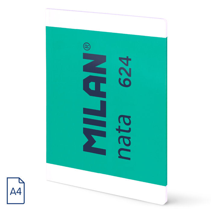 Libreta A4 Encolada Horizontal 48H Milan Nata 624 Verde Marca Milan Diseño Imagen principal del producto