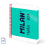 Cuaderno A5 Espiral Tapa Dura Horizontal 80H Nata Milan Diseño