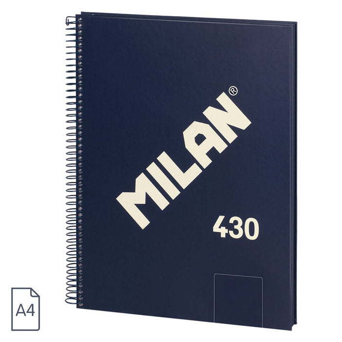 Bloc Espiral Estándar Liso 90g | Milan | Cartón | Formato Estándar | Pack 3 Unidades
