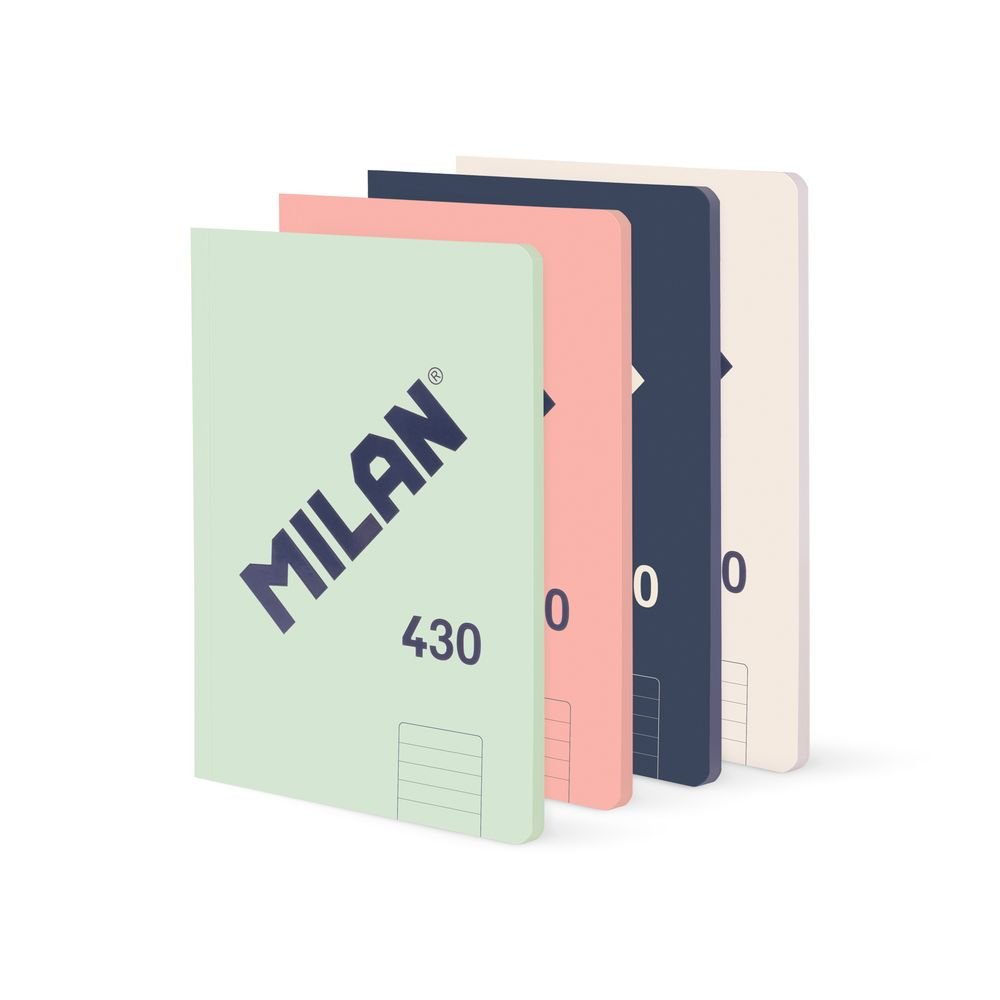Pack 4 libretas A5 encoladas Rayado 48 g Milan Imagen principal del producto