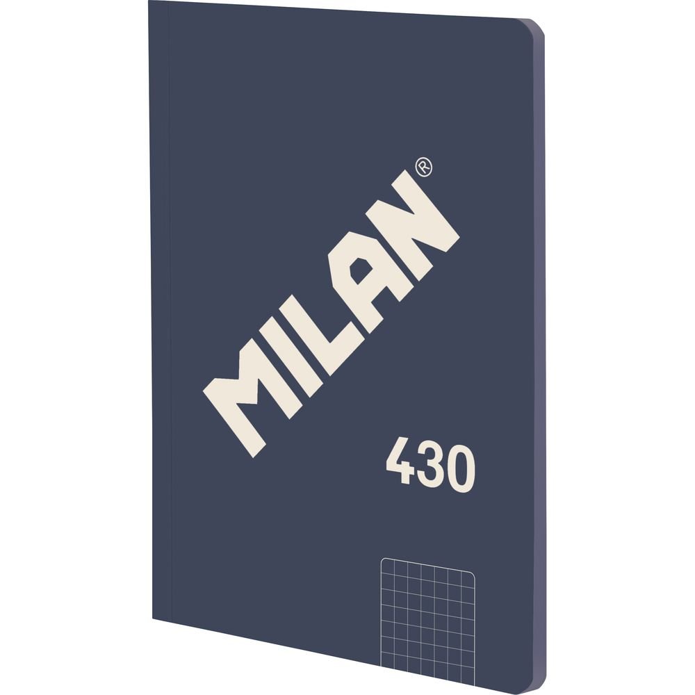 Libreta A5 Encolada Cuadro 48H 95 g Colección 430 1918 Azul Milan