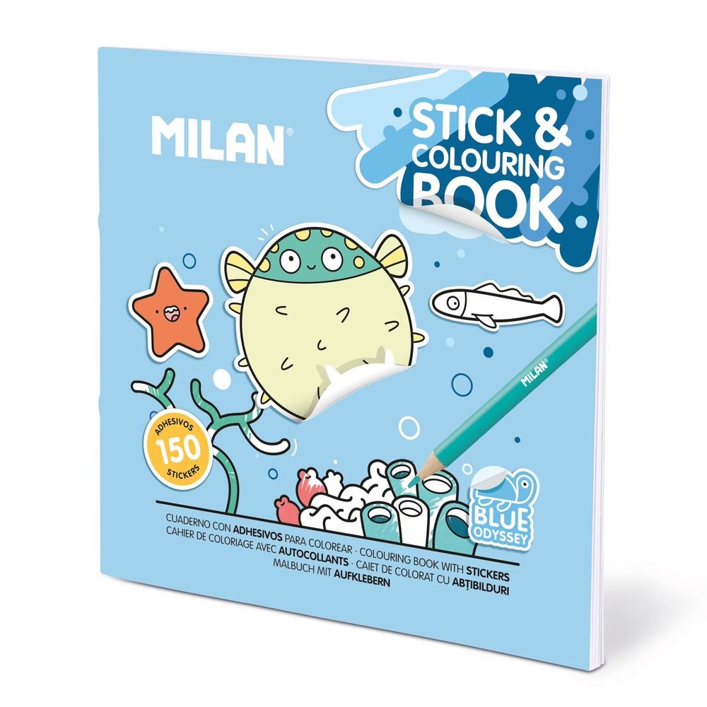 Cuaderno con Adhesivos para Colorear Blue Odyssey Milan Imagen principal del producto