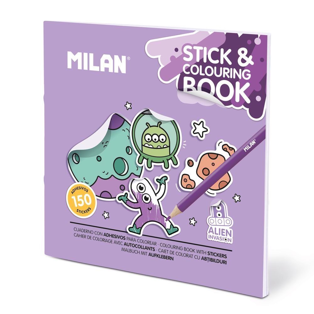 Cuaderno con Adhesivos para Colorear Alien Invasion Milan