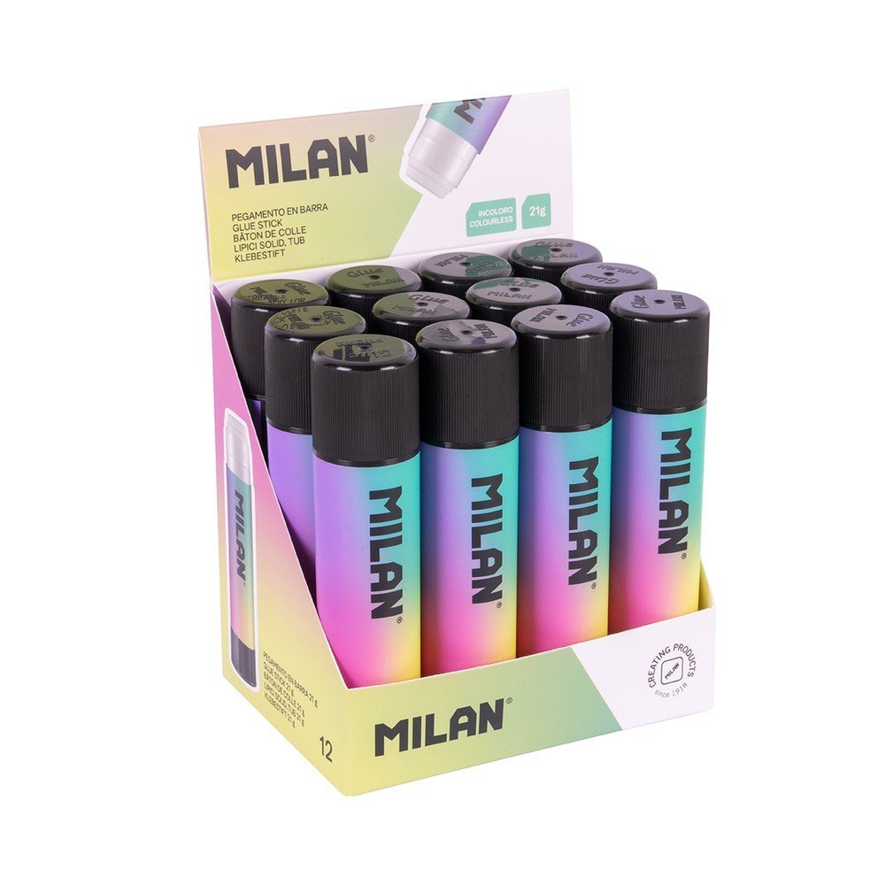 Pack 12 barras de pegamento multiusos 21 g colección Sunset MILAN Imagen principal del producto