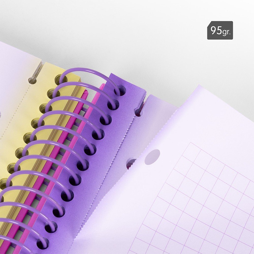 Cuaderno A4 espiral Milan Sunset amarillo 90h
