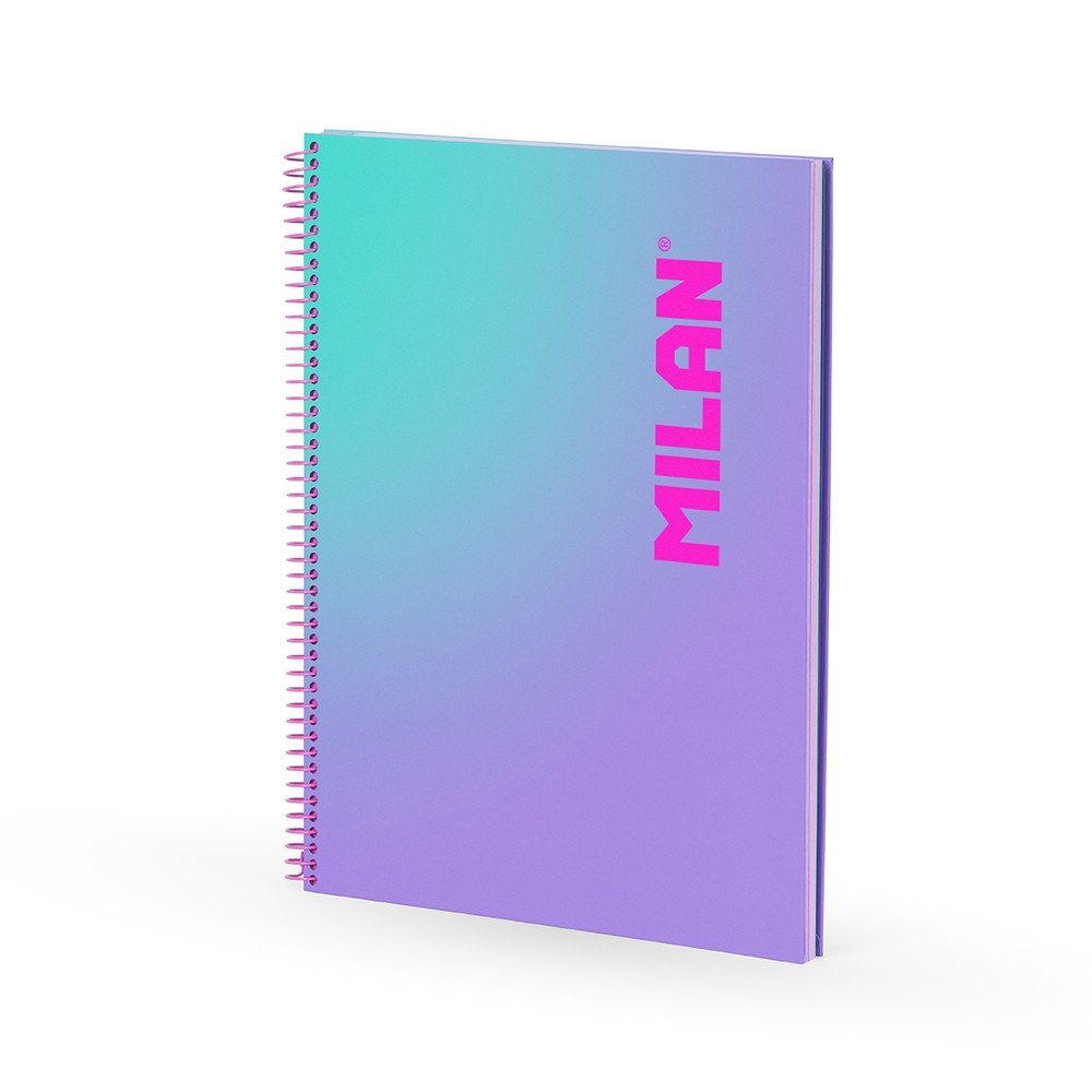 Cuaderno A4 Espiral T/p Cuadros 5x5 90H 95 g Sunset Lila Milan Imagen principal del producto