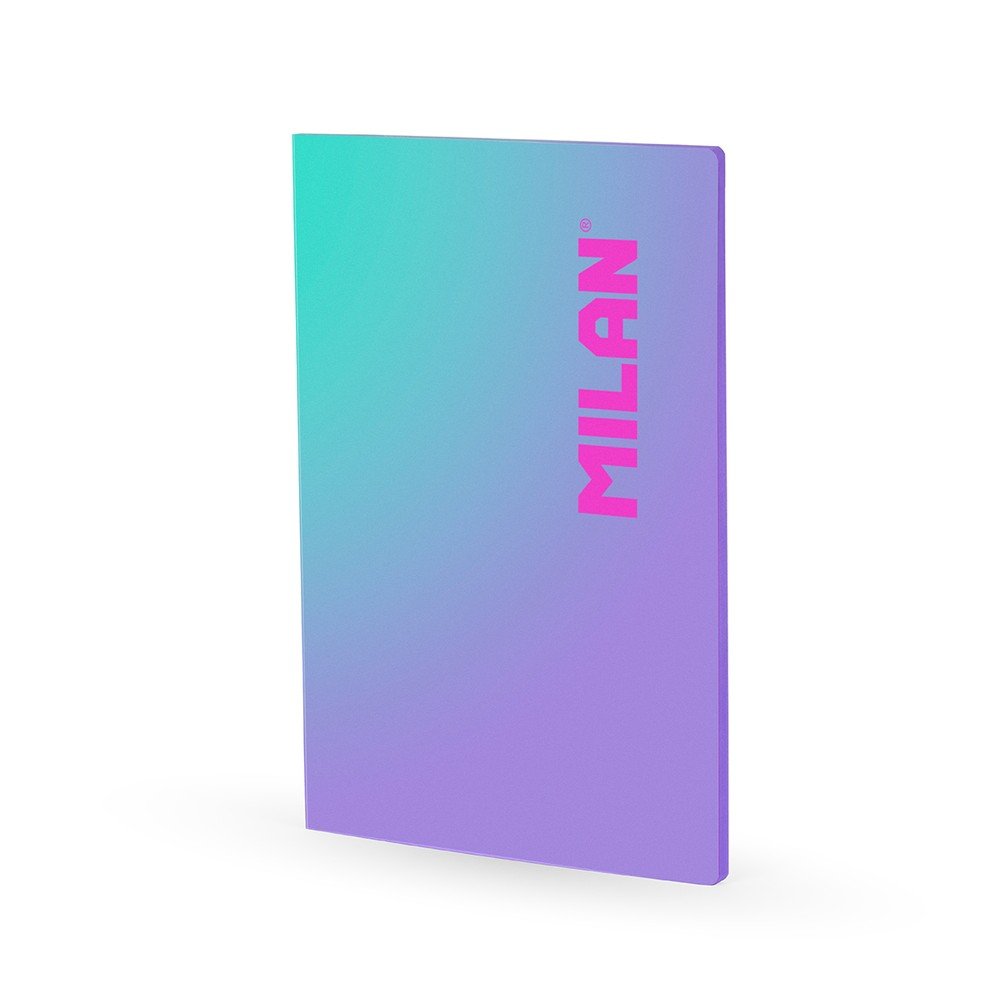 Libreta A4 Encolada Cuadros 5x5 48h Milan Sunset Lila