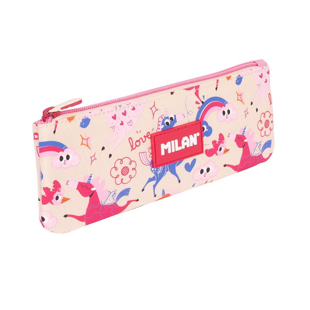 Estuche Portatodo Pequeño Plano Serie Flowicorn Milan Diseño