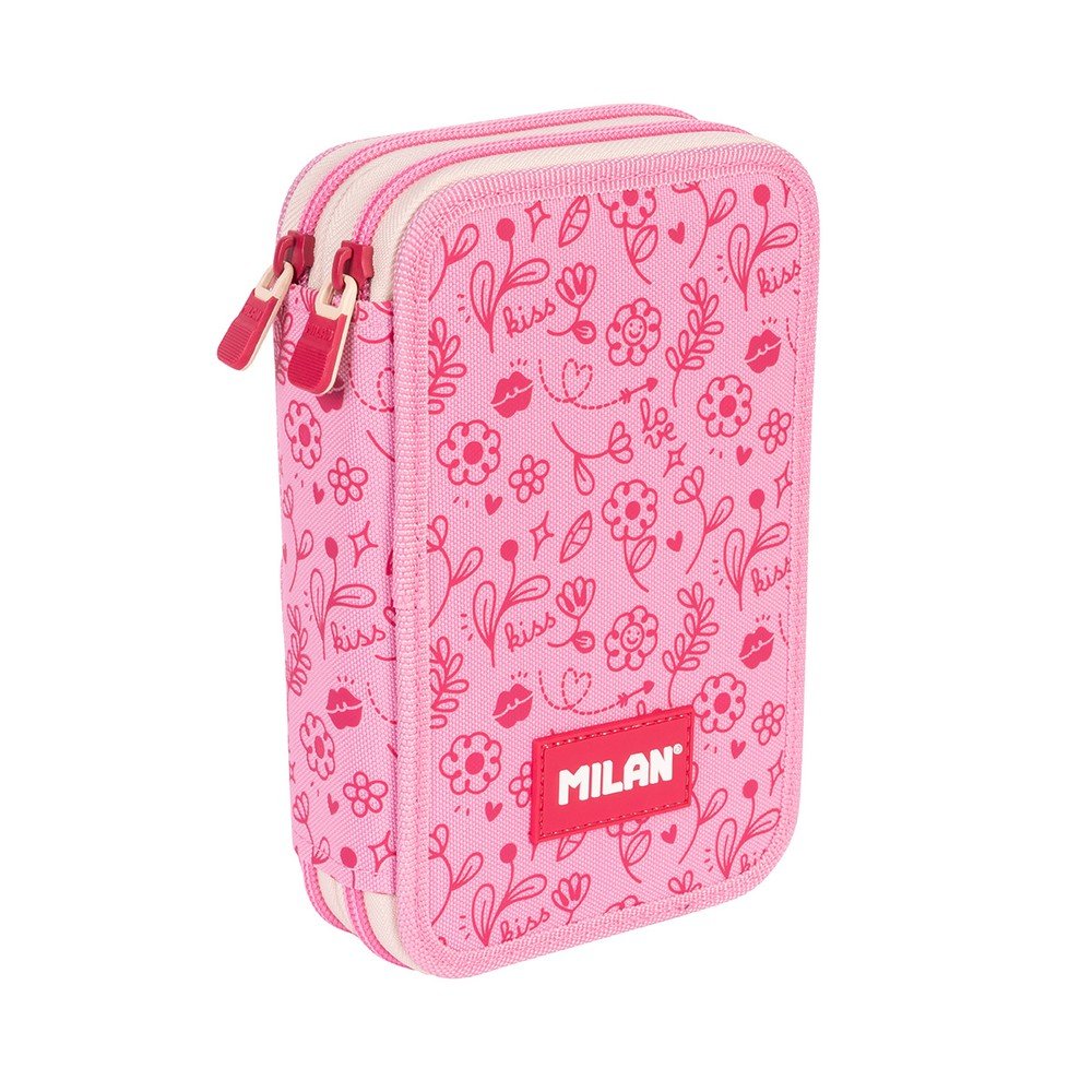 Plumier 2 Pisos con Contenido Serie Flowicorn Beige Milan Diseño