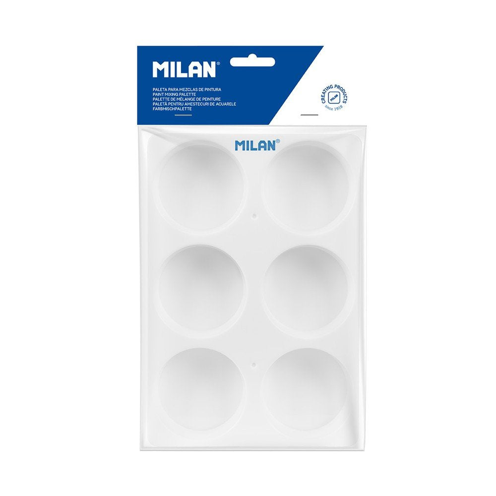 Paleta Pintura Rectangular de Mezclas 6 Pocillosa Milan Imagen principal del producto