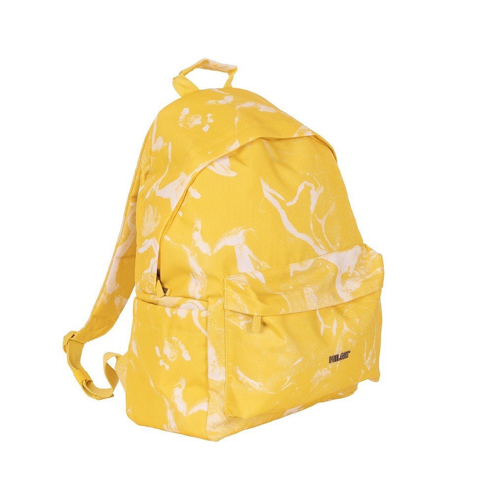 Mochila escolar clásica 2 cremalleras lava amarillo