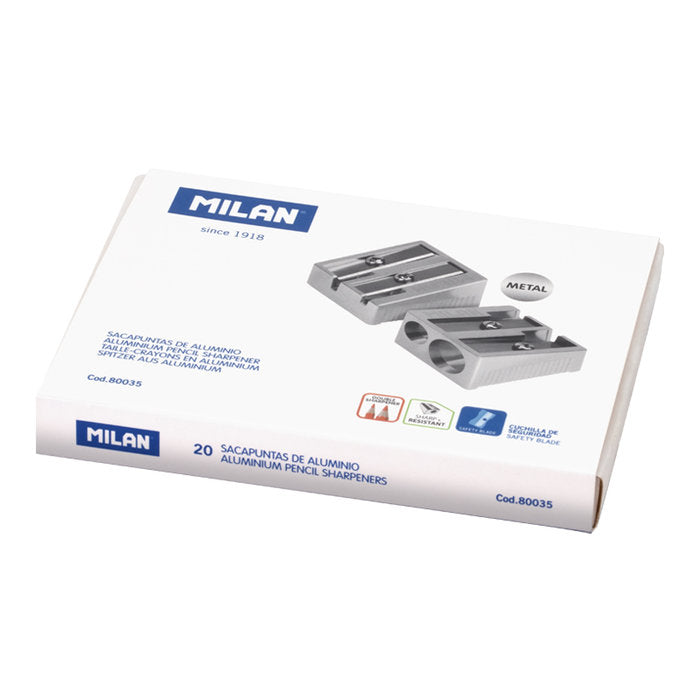 C/20 Afilalapices Aluminio Doble Milan Imagen principal del producto