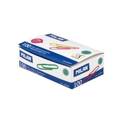 CLIPS 33MM COLORES CAJA 100 UDS 80084 | 10 UNIDADES | (MILAN)