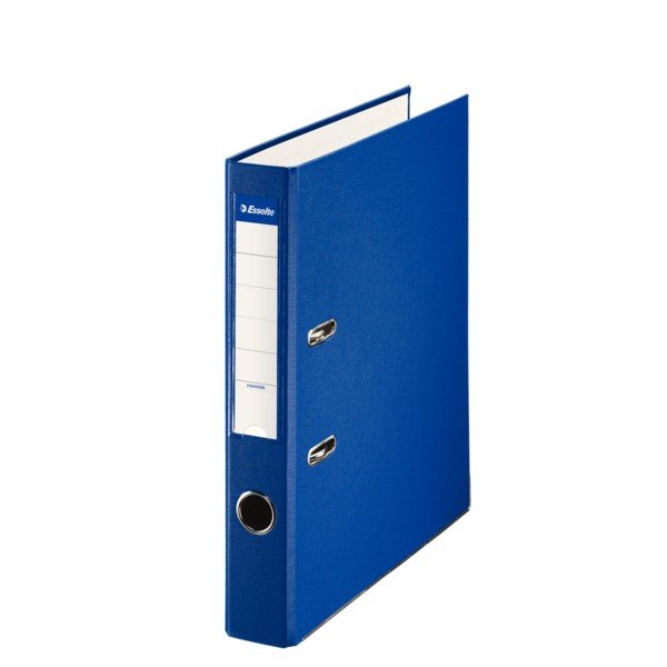 Archivador palanca folio 50mm cartón forrado plastico color azul