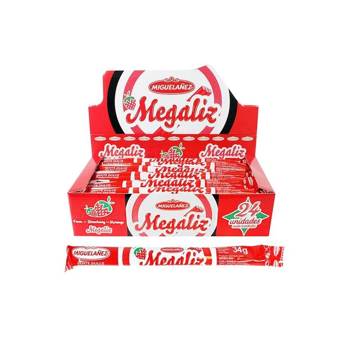 Expositor 24 Regaliz Rojo Megaliz 34 g