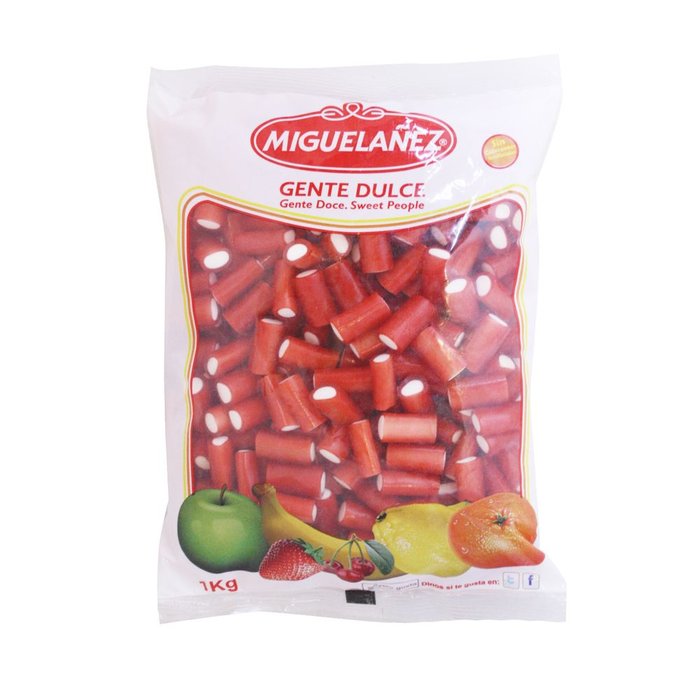 Bolsa 1 kg Regaliz Taco Fresa Nata MiguelAñez