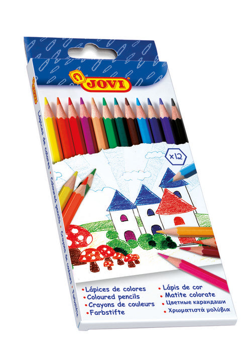 C/12 lapiz madera jovi colores