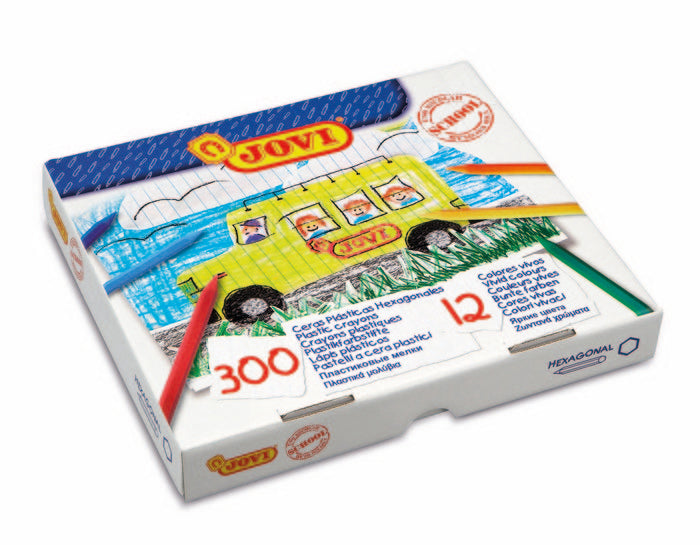 Caja de 300 Ceras Plásticas Colores Surtidos JOVI Imagen principal del producto