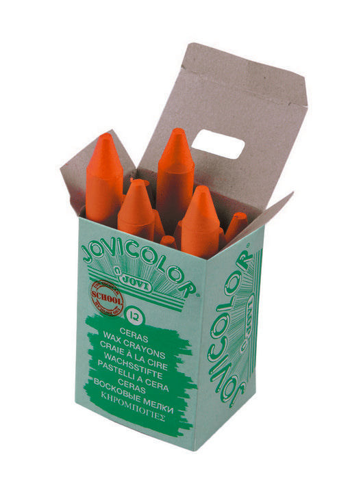 Cera Jovicolor Naranja 980, Pack 12 ceras escolares blandas JOVI Imagen principal del producto