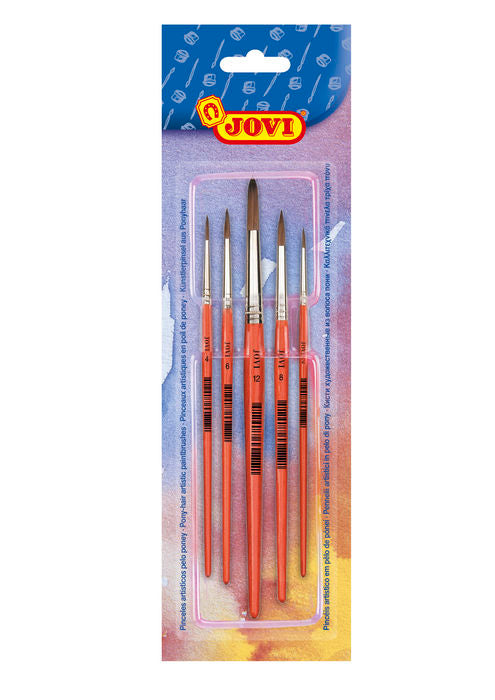 PINCEL JOVI 8185 PELO PONEY BLISTER 5 UNIDADES | 12 UNIDADES | (JOVI) Imagen principal del producto