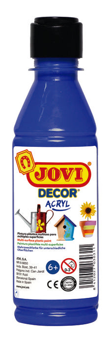Bote Pintura Jovidecor Acryl Azul Ultra 250ml