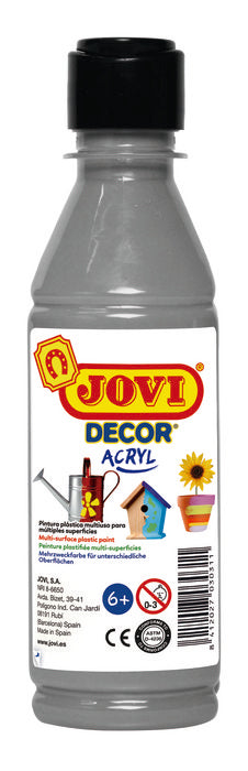 Bote Pintura Jovidecor Acryl Plata 250ml Imagen principal del producto
