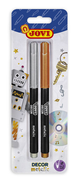 Rotulador Jovidecor Metalic Oro Plata Blister 2 Unidades | Jovi | Pack 1 Unidades Imagen principal del producto