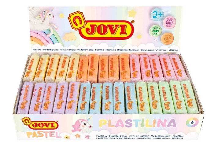 PLASTILINA JOVI 70 50 GRS COLORES PASTELES | 30 UNIDADES | (JOVI) Imagen principal del producto