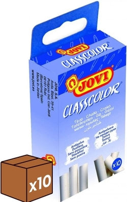 Tizas blancas antipolvo Jovi pack 10 para pizarras Imagen principal del producto
