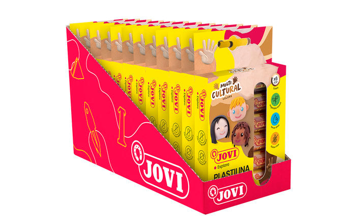 Estuche 6 barras plastilina jovi 15g. colores multicultural