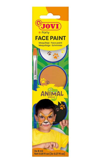 MAQUILLAJE JOVI FACE PAINT SET ANIMAL 3 COLORES | 1 UNIDADES | (JOVI) Imagen principal del producto