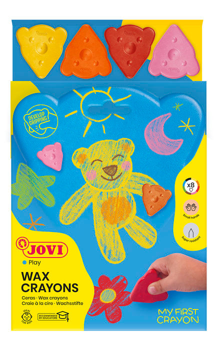 CERA JOVI OSITO MY FIRST CRAYON 8 COLORES SURTIDOS | 1 UNIDADES | (JOVI) Imagen principal del producto