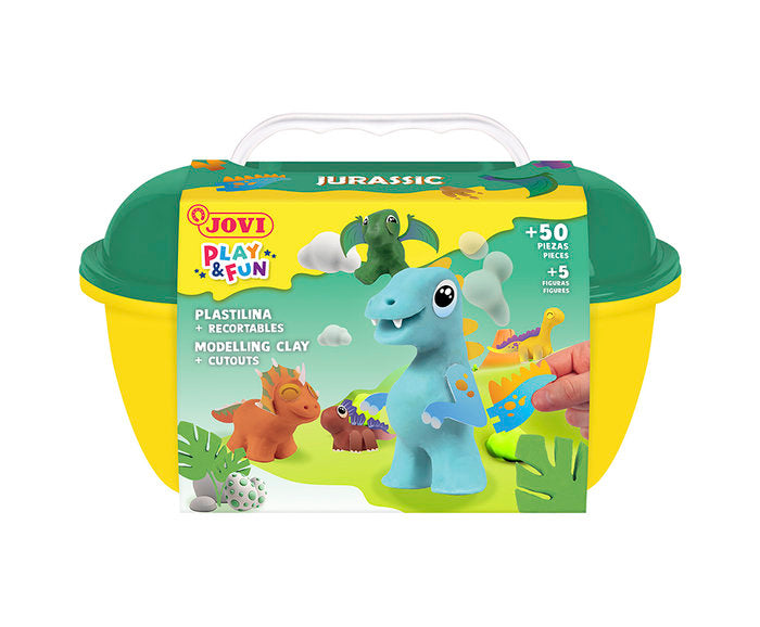 Cofre de plastilina jurassic con complementos y recortables Imagen principal del producto