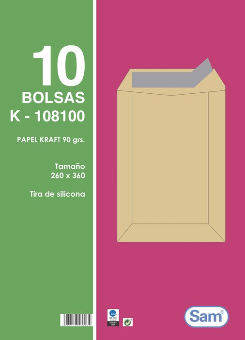 BOLSA BLANCA 260X360 100GR A108100 TIRA SILICONA P/10 | 25 UNIDADES | (SAM TALLERES MANIPULACION) Imagen principal del producto