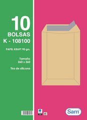 BOLSA BLANCA 260X360 100GR A108100 TIRA SILICONA P/10 | 25 UNIDADES | (SAM TALLERES MANIPULACION)