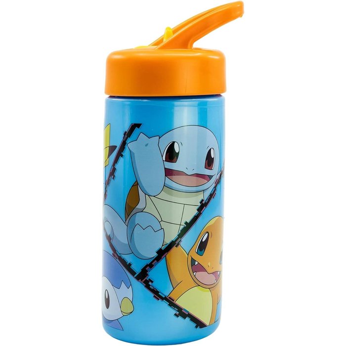 BOTELLA INFANTIL PLASTICO CON PAJITA 410ML POKEMON PIKACHU | STOR | 1 UNIDAD | 8412497080014 Imagen principal del producto