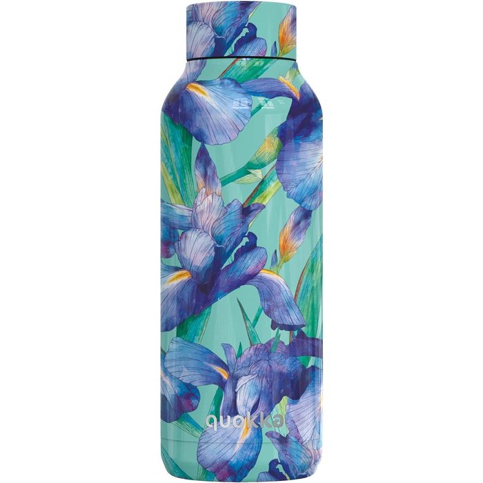 Botella Termo Acero Inoxidable 510 ML Flores Azules Quokka Imagen principal del producto