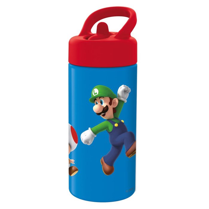 BOTELLA INFANTIL CON PAJITA ASA 410ML SUPER MARIO | STOR | 1 UNIDAD | 8412497214013 Imagen principal del producto