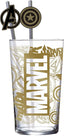 Set Vaso con Dos Pajitas 480 ML Marvel Golden Treasure STOR