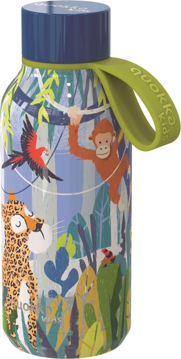 BOTELLA TERMO ACERO INOXIDABLE 330ML KIDS QUOKKA JUNGLE | QUOKKA | 1 UNIDAD | 8412497401451 Imagen principal del producto