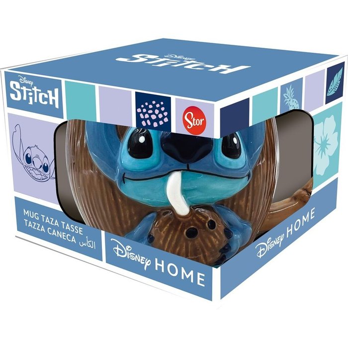 TAZA CERAMICA 3D 420 ML EN CAJA REGALO STITCH COCONUT | STOR | 1 UNIDAD | 8412497787593 Imagen principal del producto