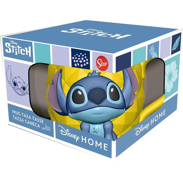 TAZA CERAMICA 3D EN CAJA DE REGALO STITCH PINEAPPLE | STOR | 1 UNIDAD | 8412497787609