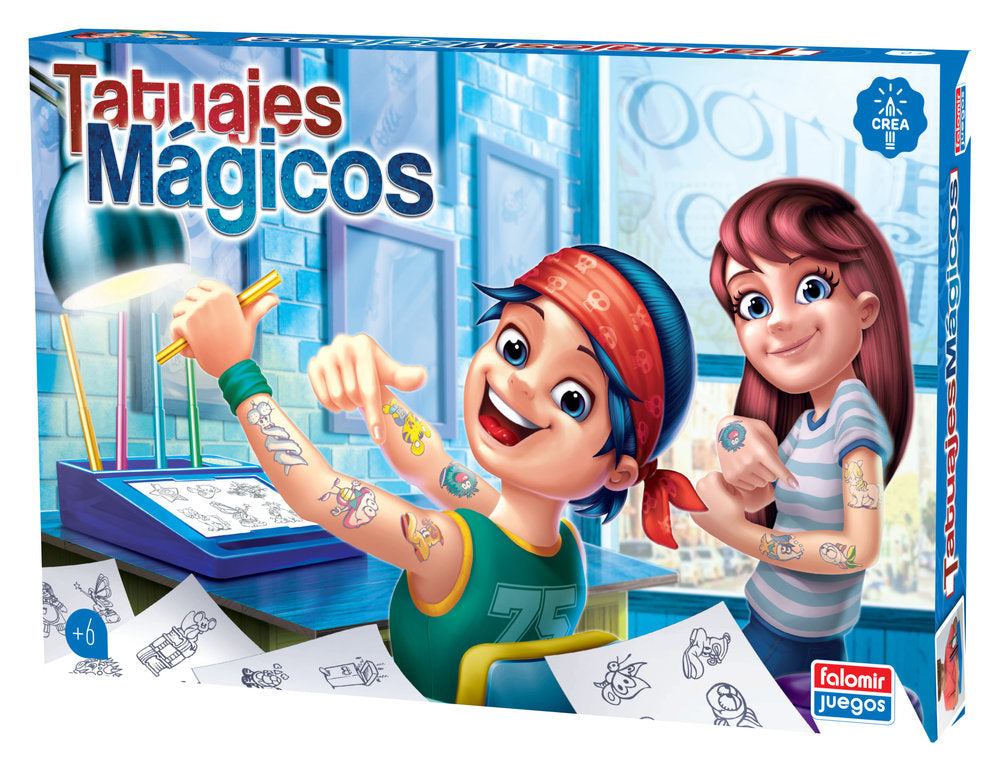 Juego de Mesa Tatuajes Mágicos Azul Juguetes Falomir