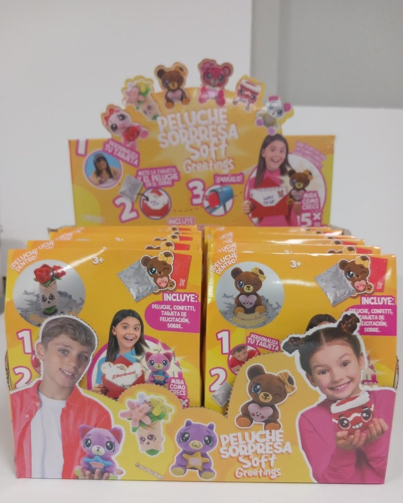 PELUCHE SOPRESA SOFT GREETINGS CUMPLEAÑOS | CEFA TOYS | 1 UNIDAD | 8412562250403 Imagen principal del producto