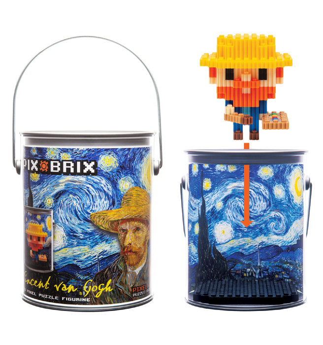 PIX BRIX PIXEL ART BOTE METALICO FIGURA VAN GOGH 482 PIEZAS | CEFA TOYS | 1 UNIDAD | 8412562570211 Imagen principal del producto