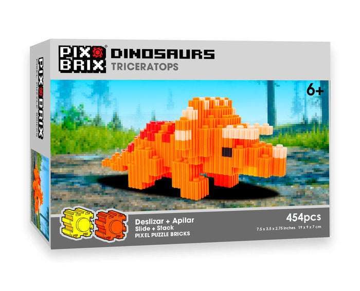 PIX BRIX PIXEL ART TRICERATOPS 454 PIEZAS | CEFA TOYS | 1 UNIDAD | 8412562570280 Imagen principal del producto