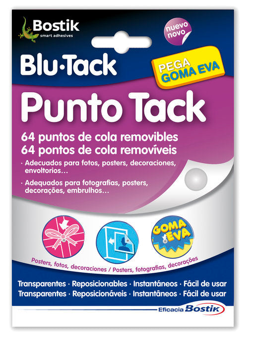 PUNTO TACK 64 PUNTOS COLA REMOVIBLES | 12 UNIDADES | (PLICO) Imagen principal del producto