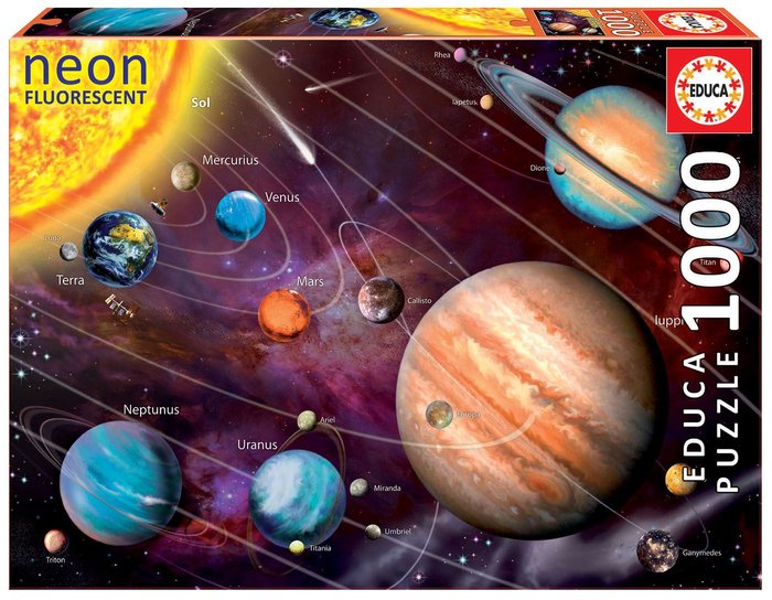 PUZZLE EDUCA 1000 PIEZAS NEON SISTEMA SOLAR | EDUCA-BORRAS | 1 UNIDAD | 8412668144613 Imagen principal del producto