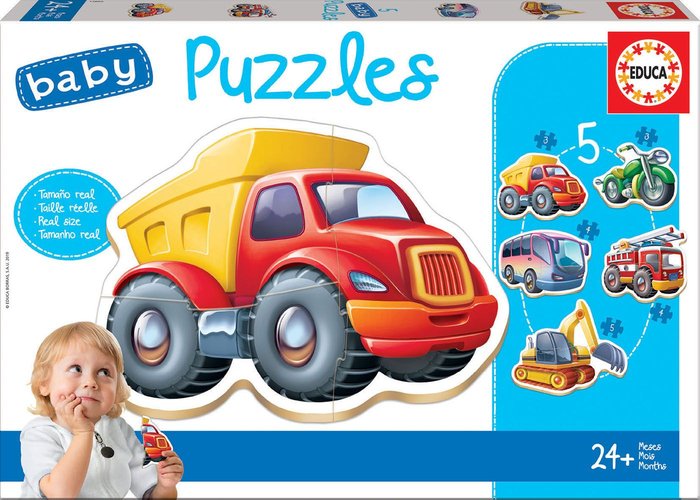 PUZZLE EDUCA INFANTIL VEHICULOS 3, 4 Y 5 PIEZAS | EDUCA-BORRAS | 1 UNIDAD | 8412668148666 Imagen principal del producto